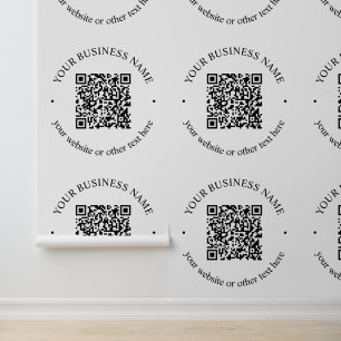 Your Uploaded QR code Plus Editable Circular Text Wallpaper