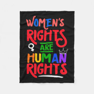 Your Uterus Feminist Women's Rights Are Human Righ Fleece Blanket