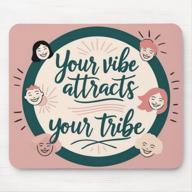 Your Vibe Attracts Your Tribe Mouse Pad (Front)