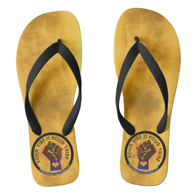 Your Vibe Is Your Tribe - Goldwing Youngblood Thongs (Footbed)