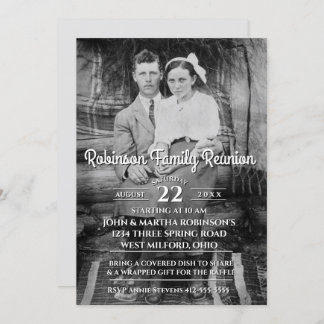 Your Vintage Photo Family Reunion Invitation