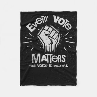 Your Voice Is Powerful Vote Sticker1 Fleece Blanket
