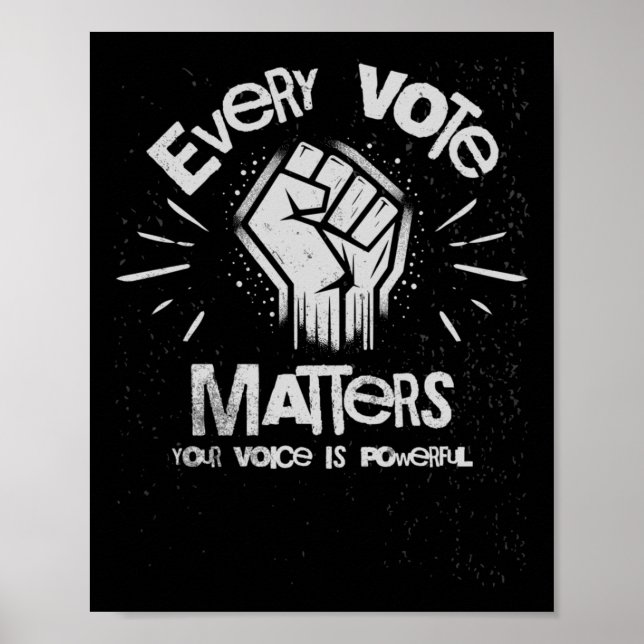 Your Voice Is Powerful Vote Sticker1  Poster (Front)