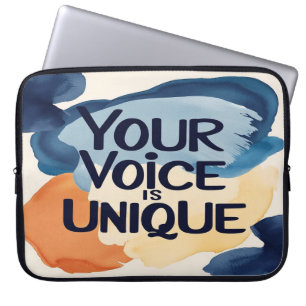 Your Voice Is Unique option 2 Laptop Sleeve