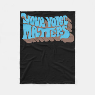 Your Voice S! Sticker1  Fleece Blanket