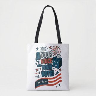 Your Voice Your Vote Patriotic Election  Tote Bag