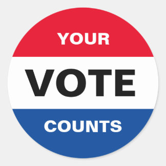 Your Vote Counts Classic Round Sticker