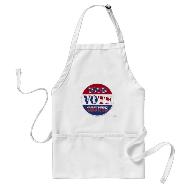 YOUR VOTE COUNTS! Round with US Flag Standard Apron (Front)