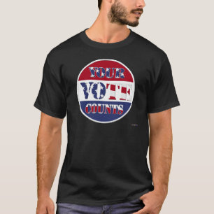 YOUR VOTE COUNTS! Round with US Flag T-Shirt
