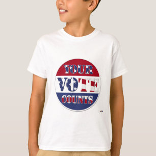 YOUR VOTE COUNTS! Round with US Flag T-Shirt