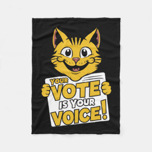 Your Vote In Your Voice! Sticker Fleece Blanket
