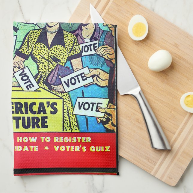 Your Vote Is Vital! Tea Towel (Quarter Fold)