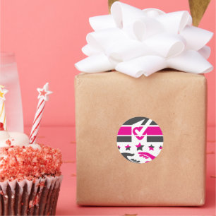 Your vote is your voice classic round sticker