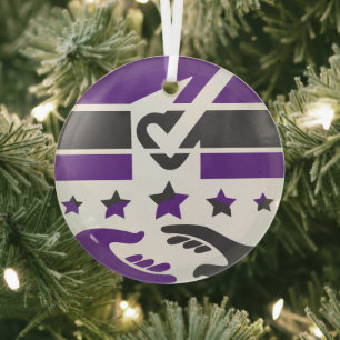 Your vote is your voice glass tree decoration