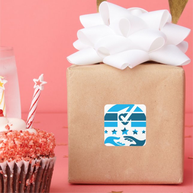 Your vote is your voice square sticker (Party)