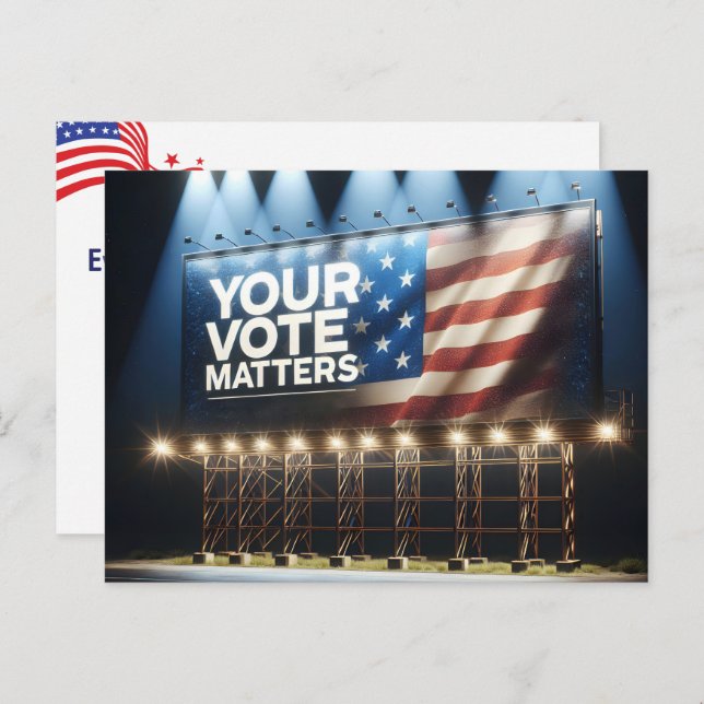 Your Vote Matter Billboard Postcard (Front/Back)
