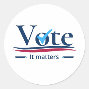 Your Vote Matters Classic Round Sticker
