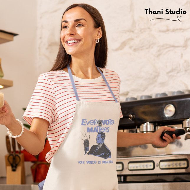 Your Vote Matters Election Political Blue Printed Apron (Creator Uploaded)