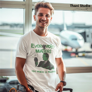 Your Vote Matters Election Political Green Printed T-Shirt