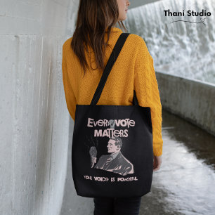 Your Vote Matters Election Political Pink Printed Tote Bag