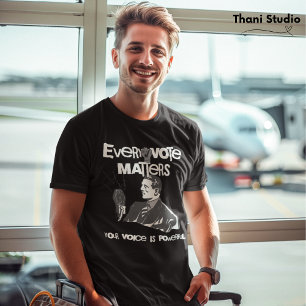 Your Vote Matters Election Political White Printed T-Shirt