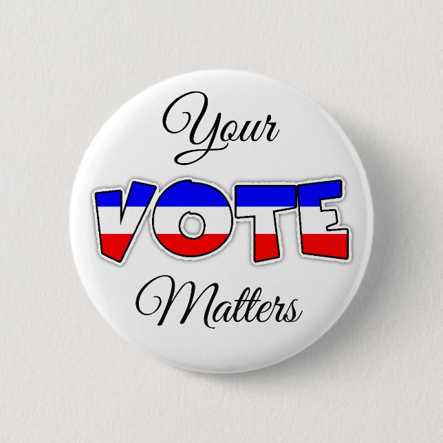 Your Vote Matters Elections Button (Front)