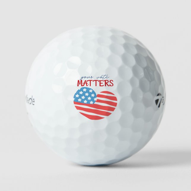 'Your Vote Matters' Midterm Elections Season  Golf Balls (Front)