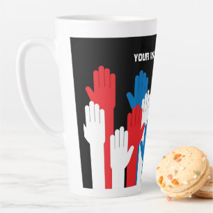 Your Vote Matters Patriotic Hands  Latte Mug