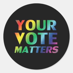 your vote matters, pride lgbtq lgbt black stickers
