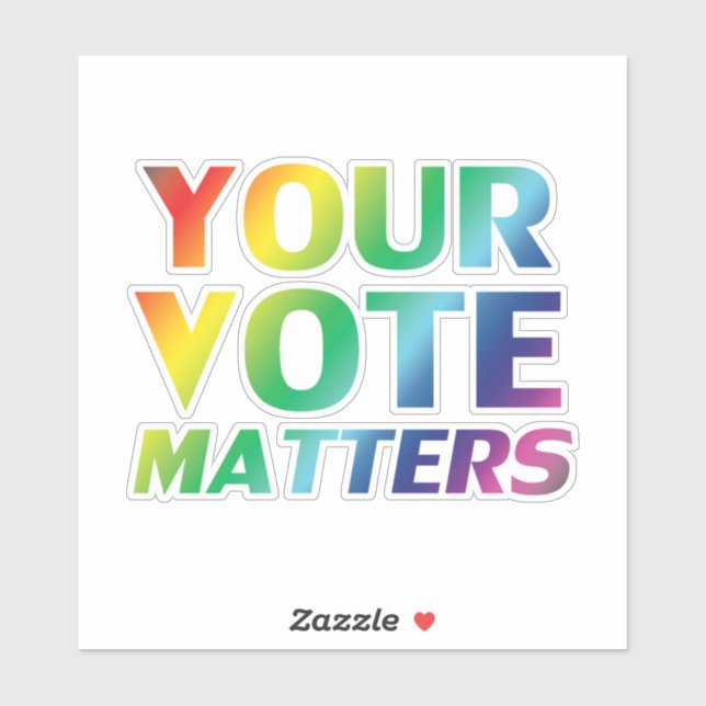 "your vote matters" Pride lgbtq lgbt colours - (Sheet)