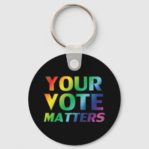 Your vote matters pride lgbtq lgbt rainbow colours key ring