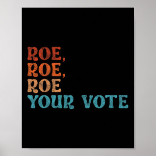 Your Vote Pro Choice Women's Rights Vintage Retro  Poster