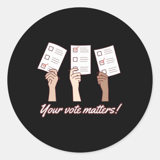Your Vote S Go Vote Sticker  (Front)