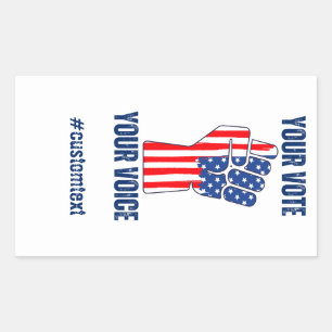 Your Vote Your Voice 2024 Election Campaign Rectangular Sticker