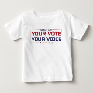 Your Vote Your Voice coloured font Baby T-Shirt