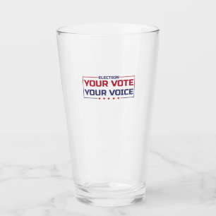 Your Vote Your Voice coloured font Glass