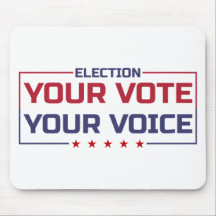 Your Vote Your Voice coloured font Mouse Pad
