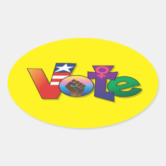 "Your Vote, Your Voice" - Custom Oval Sticker