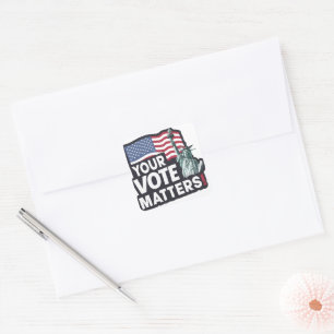 Your Votes Matters USA Elections 2024 Square Sticker
