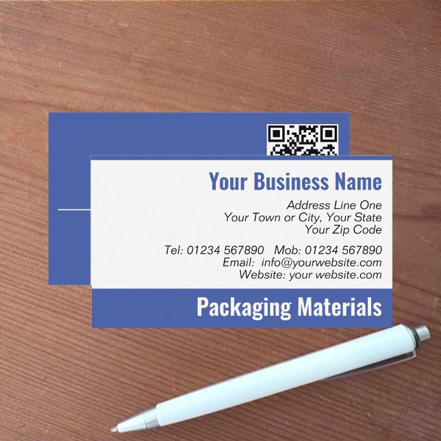 Your Website QR Code Packaging Company Business Card (Creator Uploaded)