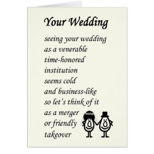 Your Wedding - a funny wedding poem