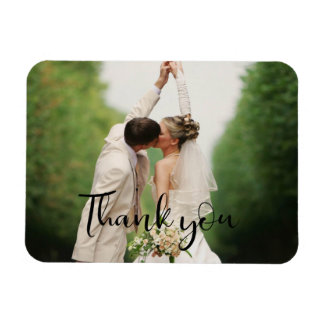 Your Wedding Day Photo Thank You Magnet
