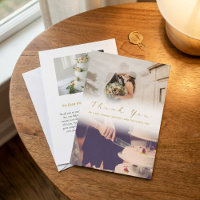 Your wedding faded photo effect thank you card