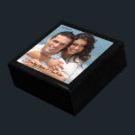Your Wedding or Engagement Photo Anniversary Gift Gift Box<br><div class="desc">Wedding Black Lacquer Keepsake Custom Designer Personalised Jewellery Box or Memory Box Elegant Unique Wedding Anniversary  Christmas Gifts or Valentines Day Gifts</div>
