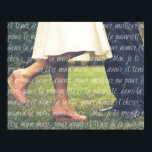 Your Wedding Photo and French Wedding Vows Script Poster<br><div class="desc">The French marriage vows appear here in elegant,  white calligraphy all across the image. Use the template to easily position your own wedding photo behind the text overlay for a beautiful,  romantic,  effect.</div>