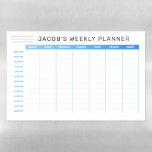 Your Weekly Planner Dry Erase Magnetic Sheet<br><div class="desc">Modern lifestyle planner board featuring a weekly schedule with time slots for each day's schedule. Lines in the top left corner to record the month and which week it is. Add your custom wording to this design by using the "Edit this design template" boxes on the right hand side of...</div>