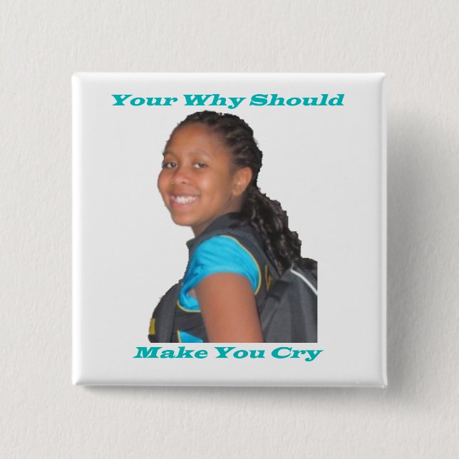 Your Why Customisable Square 15 Cm Square Badge (Front)