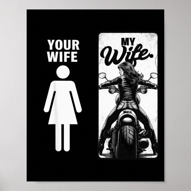 Your Wife Is Simple My Wife Biker Wife Valentine M Poster (Front)