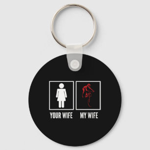 Your Wife My Wife Biker Cyclist Mountain Biking Key Ring
