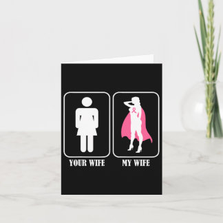 Your Wife My Wife Husnd Breast Cancer Awareness  Card
